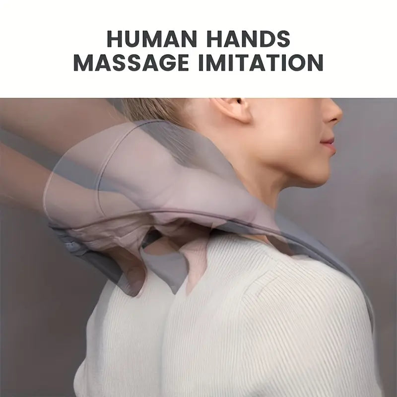 Electric Neck Massager, Portable Smart Cervical Massage-Grey
